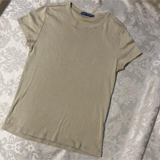 Ralph Lauren(ラルフローレン)のラルフローレン　ベージュTシャツ　大きめサイズ　M〜LLの方に レディースのトップス(Tシャツ(半袖/袖なし))の商品写真