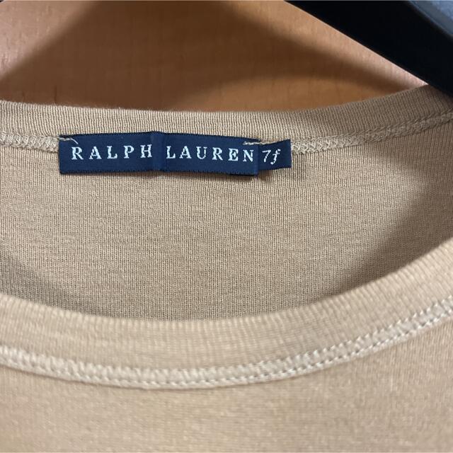 Ralph Lauren(ラルフローレン)のラルフローレン　ベージュTシャツ　大きめサイズ　M〜LLの方に レディースのトップス(Tシャツ(半袖/袖なし))の商品写真