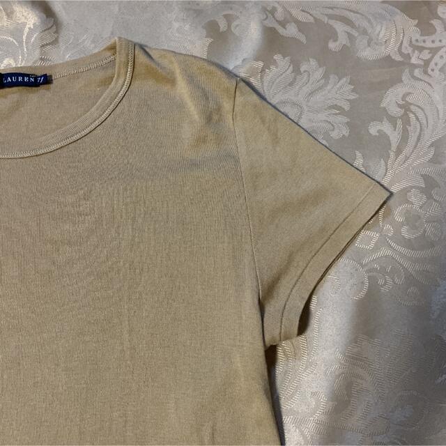 Ralph Lauren(ラルフローレン)のラルフローレン　ベージュTシャツ　大きめサイズ　M〜LLの方に レディースのトップス(Tシャツ(半袖/袖なし))の商品写真