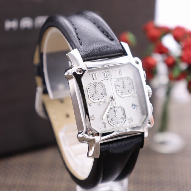 未使用日【新品電池】HAMILTON ロイド/クロノグラフ 動作良好 6317