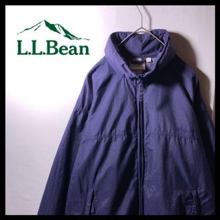 エルエルビーン(L.L.Bean)の80s〜90s古着 エルエルビーン ナイロンジャケット ブルゾン ネイビー 刺繍(ナイロンジャケット)