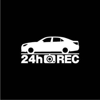 トヨタ(トヨタ)の【ドラレコ】トヨタ クラウン【210系】後期型 24時間 録画中 ステッカー(セキュリティ)