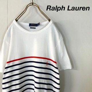 ポロラルフローレン(POLO RALPH LAUREN)の【美品】POLO Ralph Lauren ボーダー ワンポイント tシャツ(Tシャツ/カットソー(半袖/袖なし))