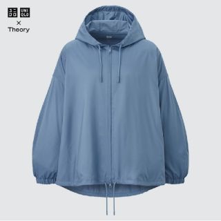 ユニクロ(UNIQLO)のユニクロ✕セオリー　ポケッタブルUVカットオーバーサイズパーカ　USED　L(パーカー)