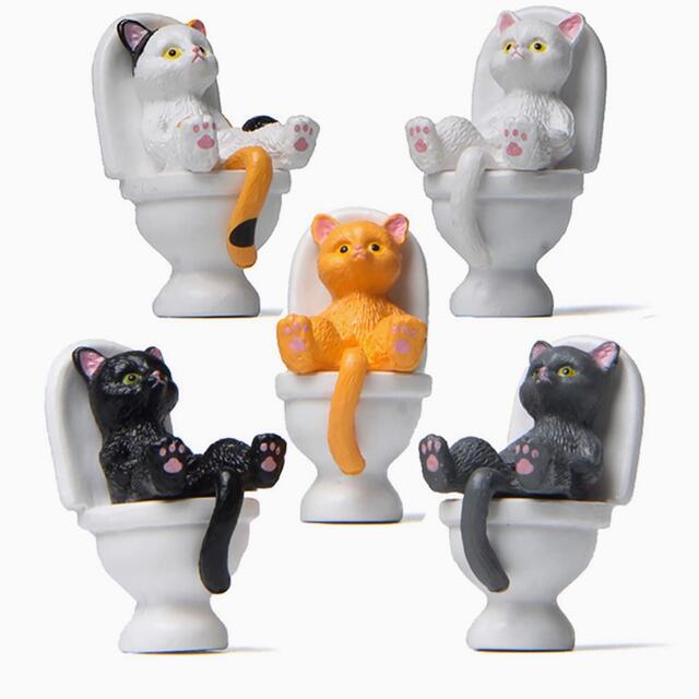 トイレ猫5個セット エンタメ/ホビーのフィギュア(その他)の商品写真