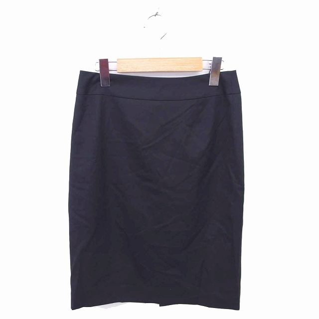NATURAL BEAUTY BASIC(ナチュラルビューティーベーシック)のナチュラルビューティーベーシック タイト スカート ひざ丈 ウール 薄手 M 黒 レディースのスカート(ひざ丈スカート)の商品写真