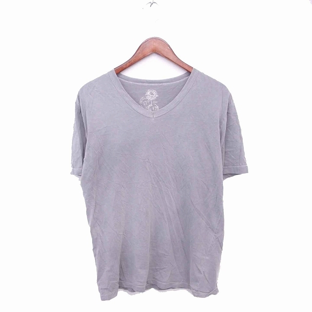 nano・universe(ナノユニバース)のナノユニバース Tシャツ カットソー Vネック 綿 コットン 半袖 L グレー メンズのトップス(Tシャツ/カットソー(半袖/袖なし))の商品写真