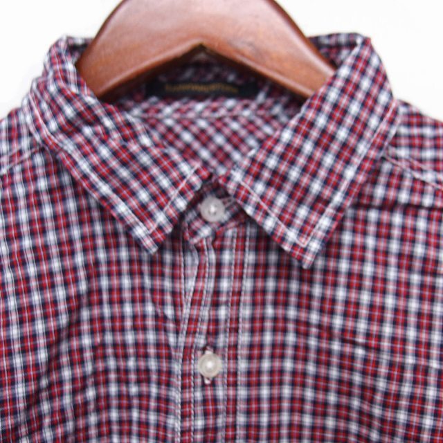 BARNYARDSTORM(バンヤードストーム)のバンヤードストーム  シャツ ステンカラー チェック コットン 綿 長袖 1 赤 メンズのトップス(シャツ)の商品写真