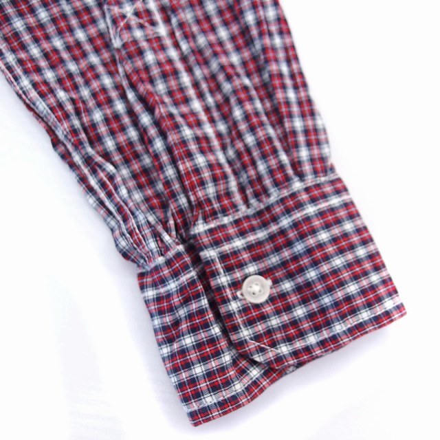 BARNYARDSTORM(バンヤードストーム)のバンヤードストーム  シャツ ステンカラー チェック コットン 綿 長袖 1 赤 メンズのトップス(シャツ)の商品写真