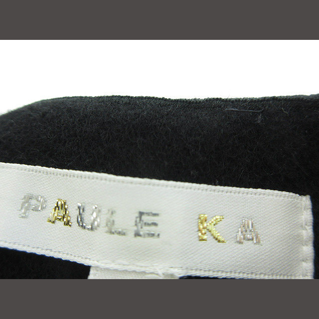 PAULE KA(ポールカ)のポールカ PAULE KA ノーカラーショートジャケット グログランリボン 黒 レディースのジャケット/アウター(その他)の商品写真