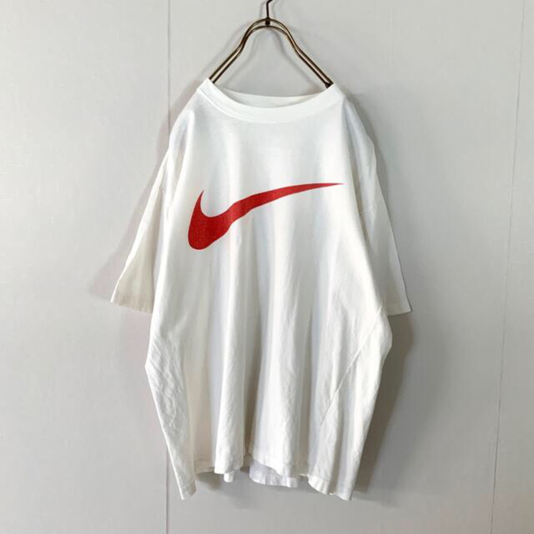 NIKE(ナイキ)の【2点おまとめ】 90‘s NIKE 銀タグ オーバー スウッシュロゴ tシャツ メンズのトップス(Tシャツ/カットソー(半袖/袖なし))の商品写真