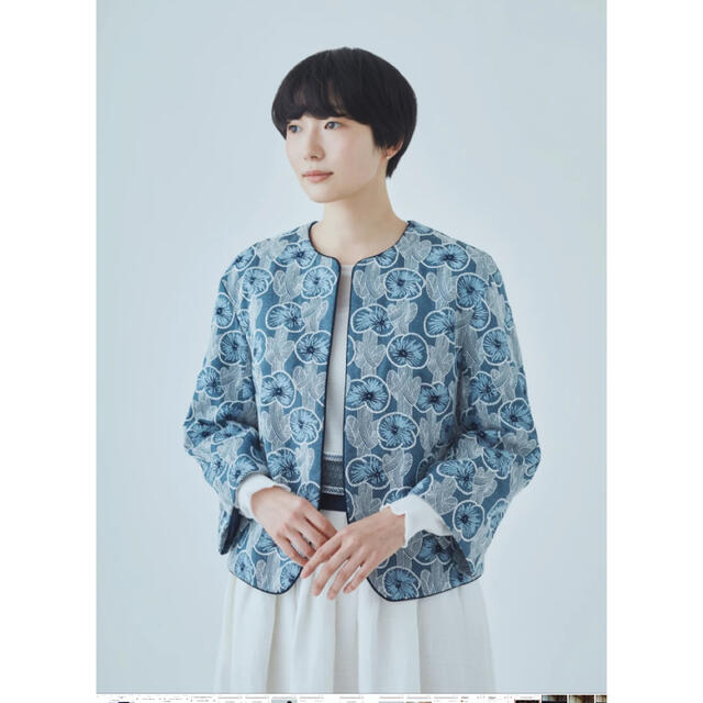 レア ミナペルホネン 21SS hanakaze 刺繍 ジャケット-