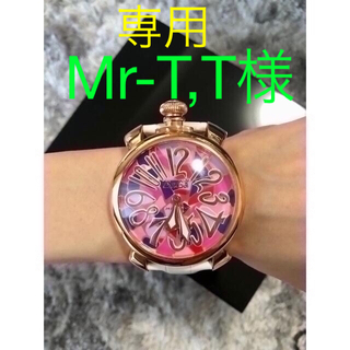 ガガミラノ(GaGa MILANO)のGaGa MILANO ガガミラノ　5011  腕時計　メンズ　ピンク　白(腕時計(アナログ))