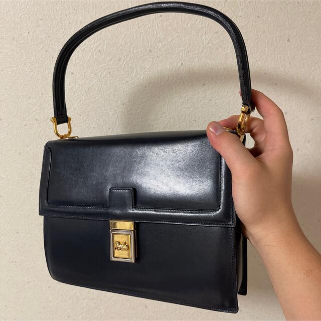 celine セリーヌ 馬車ロゴ ハンドバッグ レザー 本革