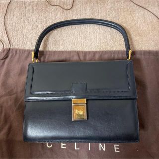 セリーヌ(celine)のceline セリーヌ　 馬車ロゴ　ハンドバッグ　レザー　本革(ハンドバッグ)