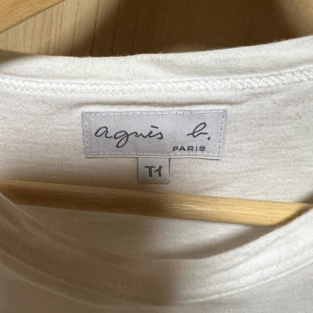 agnes b.(アニエスベー)の最終お値下げ　アニエスベー　白Tシャツ　レディース レディースのトップス(Tシャツ(半袖/袖なし))の商品写真
