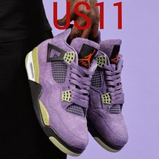 ナイキ(NIKE)のUS11 NIKE WMNS AIR JORDAN 4 キャニオンパープル(スニーカー)