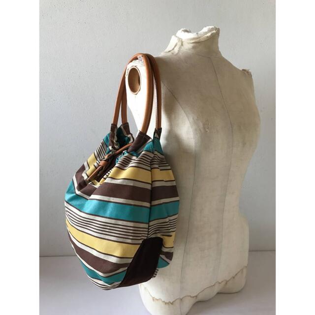 極美品 ほぼ未使用◎TOPKAPI トプカピ ファブリック×レザーハンドバッグ