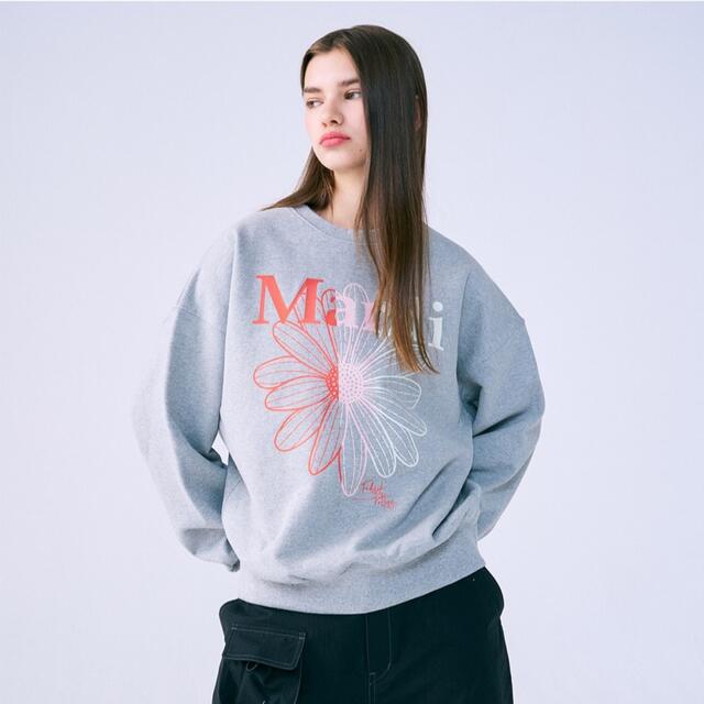 Mardi Mercrediマルディ SWEAT GREY_DEEPORANGE