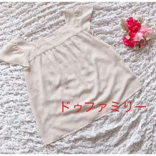 ドゥファミリー(DO!FAMILY)のドゥファミリーdofamilyのドット水玉風刺繍シフォンブラウストップスM(シャツ/ブラウス(半袖/袖なし))