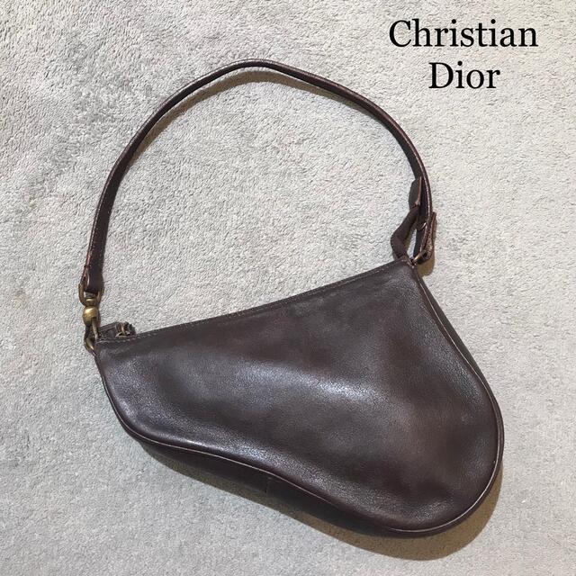 【新品未使用】 Christian Dior　サドルバッグ　茶色　希少 ハンドバッグ