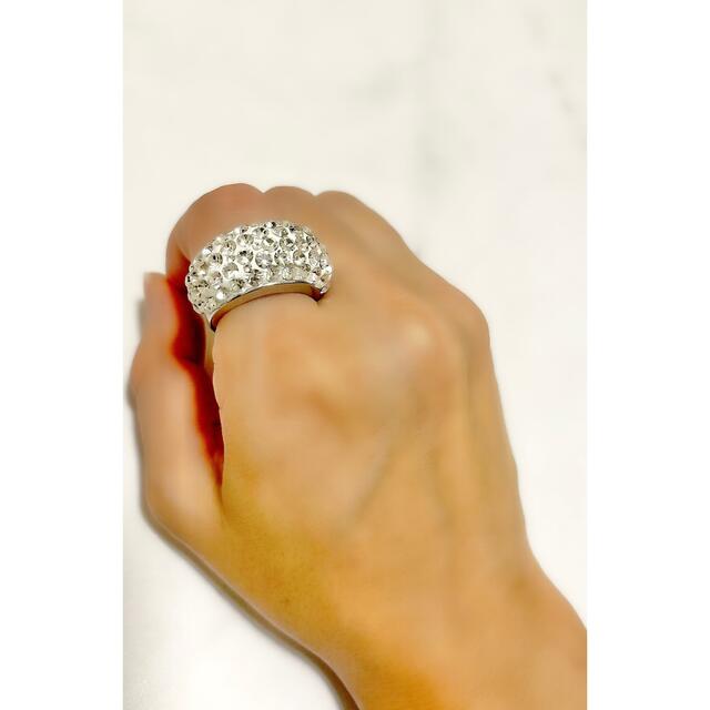 スワロフスキー　クリスタル　デコ　リング　指輪　豪華　ゴージャス　ジュエリー　 レディースのアクセサリー(リング(指輪))の商品写真