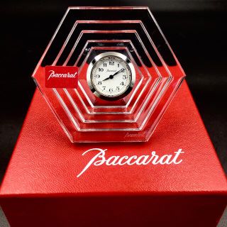 バカラ(Baccarat)のバカラ　オルセー　置時計　 Baccarat 箱付き　管mpr(置時計)