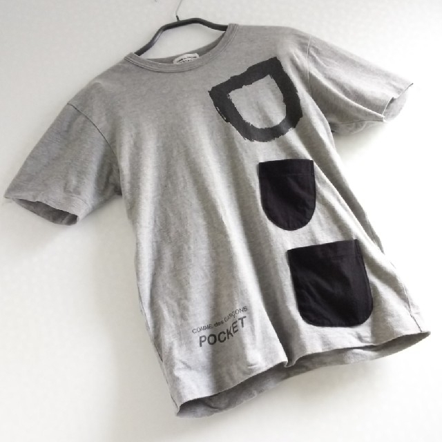 COMME des GARCONS(コムデギャルソン)の◆56 レア COMME des GARCONS POCKET カットソー 灰 メンズのトップス(Tシャツ/カットソー(半袖/袖なし))の商品写真