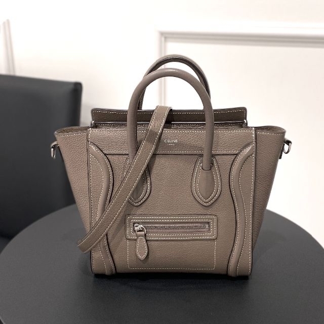 新ロゴ CELINE セリーヌ ラゲージ ナノショッパー グレー 超特価SALE