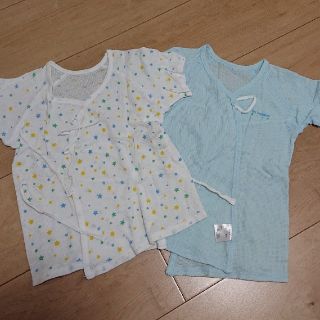 ニシマツヤ(西松屋)の美品 長肌着 男の子 2枚セット 50-60(肌着/下着)