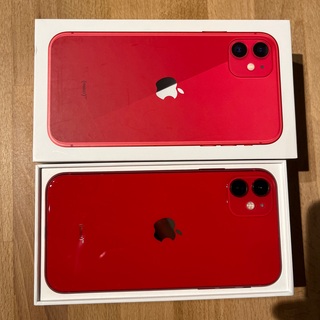 アイフォーン(iPhone)のiPhone11 128GB 箱付きSIMフリー　赤(スマートフォン本体)