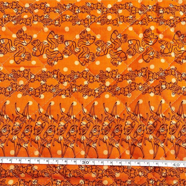 ⭐️105cm巾×50cm⭐️バンビ・キルティング⭐️オレンジ⭐️ ハンドメイドの素材/材料(生地/糸)の商品写真