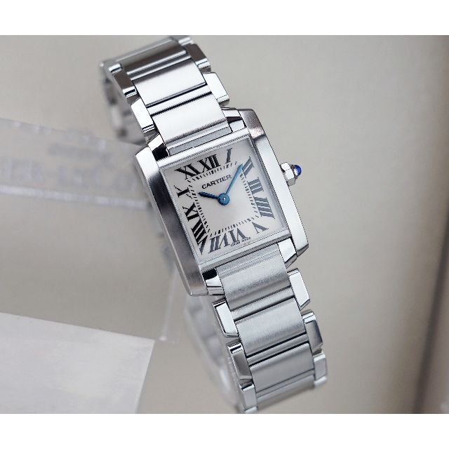 美品 カルティエ タンク フランセーズ シルバー ローマン SM Cartier39CARTIER