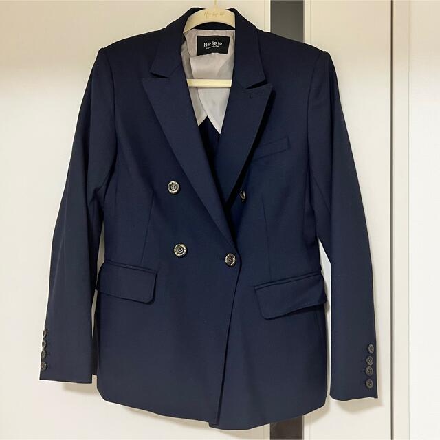 Herlipto Double-Breasted Blazer NAVY Herlipto Double-Breasted Blazer NAVY