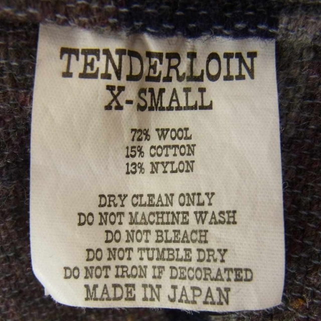 TENDERLOIN(テンダーロイン)のTENDERLOIN テンダーロイン 15AW T-BLANKET SHT STAND ブランケット スタンドカラー シャツ グレー系 XS【中古】 メンズのトップス(シャツ)の商品写真