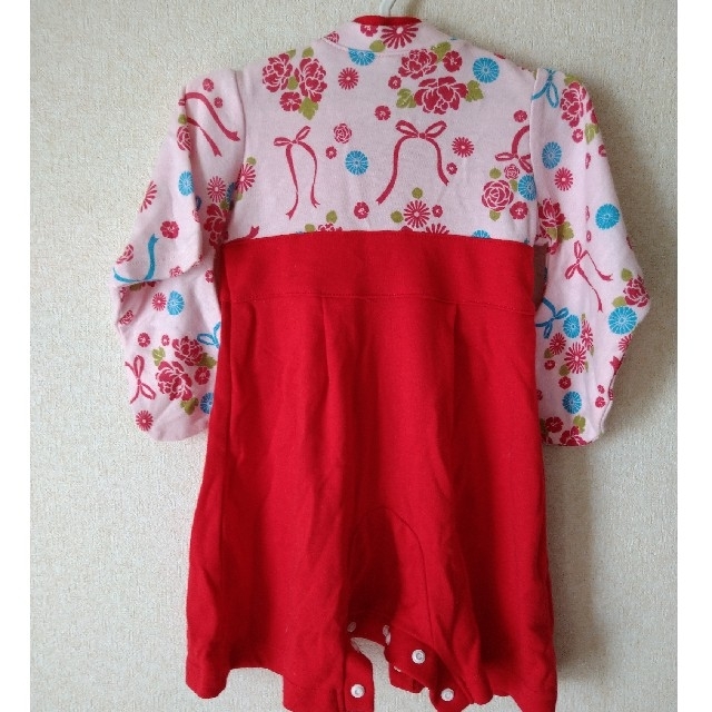 60size　袴風ロンパース キッズ/ベビー/マタニティのベビー服(~85cm)(和服/着物)の商品写真