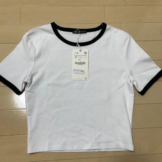 ザラ(ZARA)の新品未使用 タグ付き ZARA 白無地Tシャツ(Tシャツ(半袖/袖なし))