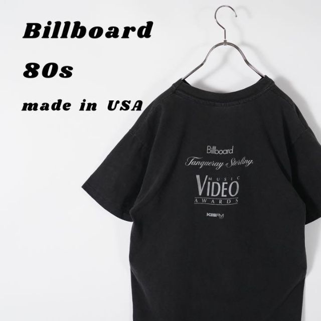 【希少】　ヘインズ　ビルボード　80s Tシャツ　黒　ミュージック・アワー