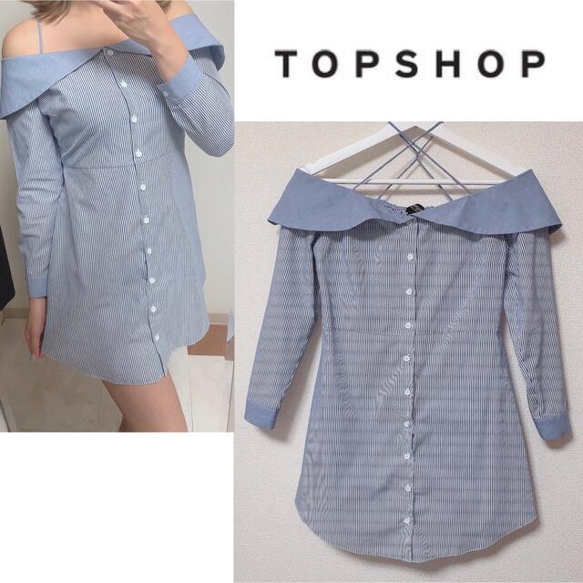 TOPSHOP(トップショップ)の【TOPSHOP】ストライプシャツワンピース レディースのワンピース(ミニワンピース)の商品写真