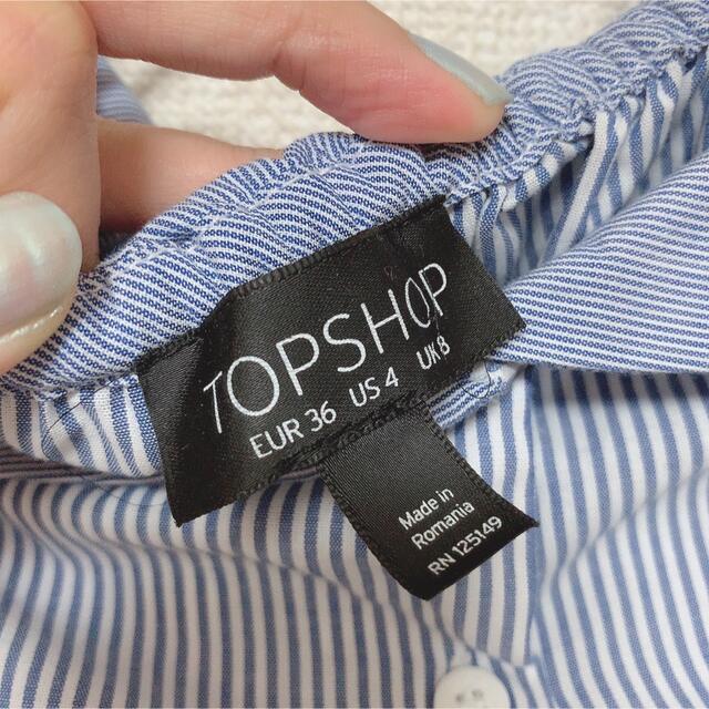 TOPSHOP(トップショップ)の【TOPSHOP】ストライプシャツワンピース レディースのワンピース(ミニワンピース)の商品写真