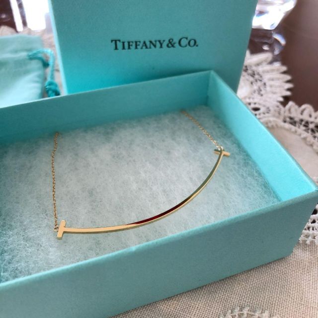 極美品 Tiffany ティファニー スマイル ネックレス ラージ fiberjet.net.br