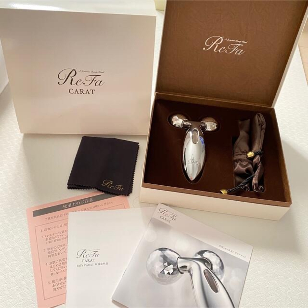 リファReFa CARAT  リファカラットMTGプラチナ美顔ローラー箱入り美容