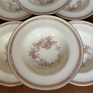 ロイヤルドルトン(Royal Doulton)の【専用　未使用美品】ロイヤルドルトン★リゼッタ★深皿、ディナー皿各6枚(食器)