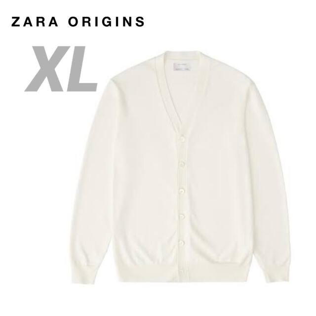 ZARA(ザラ)の人気 XL ZARA origins コットンカーディガン タグ付き新品未 メンズのトップス(カーディガン)の商品写真