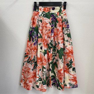 エイチアンドエム(H&M)のH&M 花柄スカート　ボタニカル　ミモレスカート　エイチアンドエム(ロングスカート)