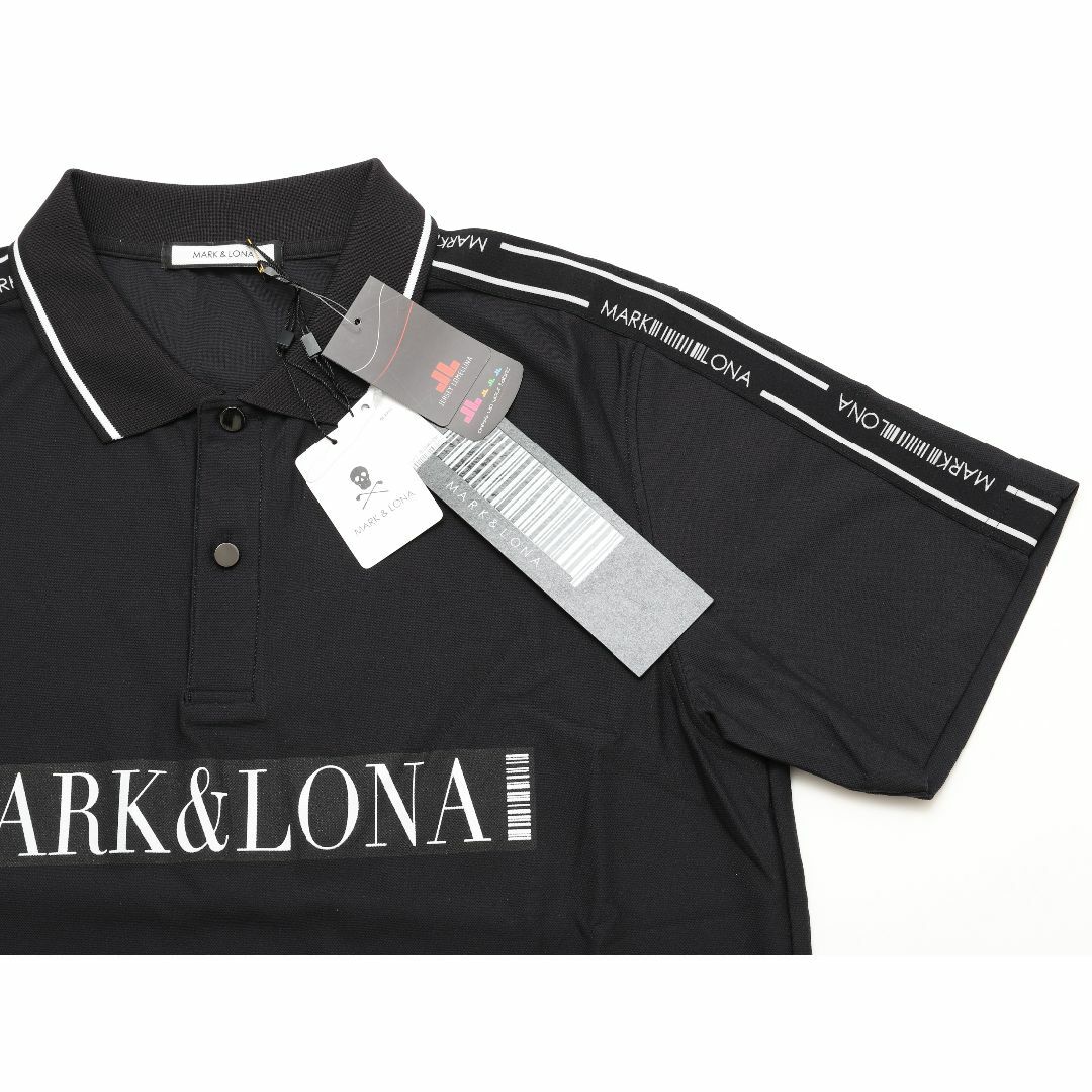 MARK&LONA マーク＆ロナ バーコードラバーポロシャツ M ブラック