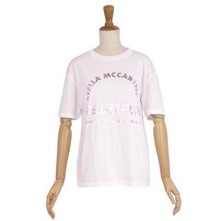 ステラマッカートニー(Stella McCartney)のステラマッカートニー Tシャツ カットソー ロゴ トップス レディース 36 白(Tシャツ(半袖/袖なし))