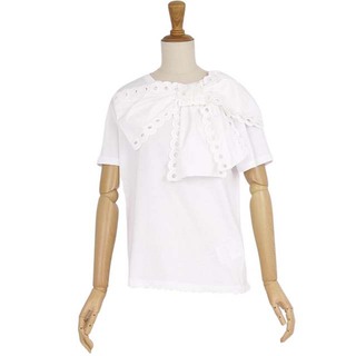 レッド ヴァレンティノ Tシャツ カットソー リボン レディース XS ホワイト(Tシャツ(半袖/袖なし))
