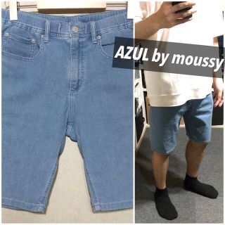 アズールバイマウジー(AZUL by moussy)のAZUL by moussyハーフパンツMサイズショートパンツブルーメンズ(ショートパンツ)