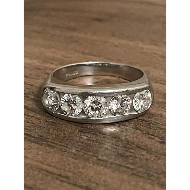 Pt900  D2.00ct  リング  大粒ダイヤモンド  5石  指輪